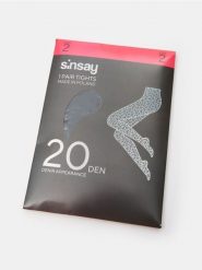 Rajstopy ze zwierzęcym wzorem - czarny. Czarne rajstopy Sinsay, bez wzorów. Za 8.99 zł.