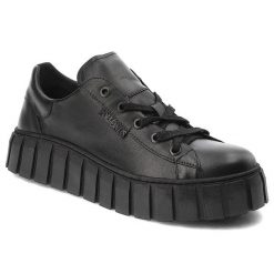 Czarne Sneakersy Pollonus Wygodne Skórzane Buty Damskie. Czarne obuwie sportowe damskie Pollonus, na wiosnę, ze skóry, bez zapięcia, trekkingowe. Za 309.00 zł.