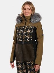 Kilpi Kurtka narciarska "Clair" w kolorze brązowym rozmiar: 38. Brązowe kurtki sportowe damskie Kilpi, m, bez wzorów, bez kaptura. Za 630.99 zł.