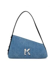 Karl Lagerfeld Jeans Torebka A3W30238 Niebieski. Niebieskie torebki klasyczne damskie Karl Lagerfeld Jeans, z jeansu, bez dodatków. Za 549.99 zł.
