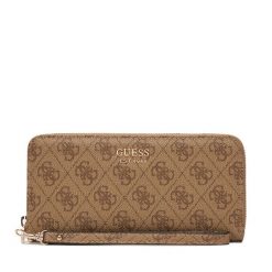 Portfel Guess. Brązowe portfele damskie Guess, z aplikacjami. Za 219.99 zł.