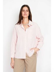 ASSUILI Bluzka w kolorze jasnoróżowym rozmiar: 34. Różowe bluzki damskie Assuili, bez wzorów, klasyczne, bez kołnierzyka, bez ramiączek. Za 121.99 zł.