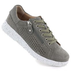 Skórzane półbuty damskie ażurowe na platformie zielone M.Daszyński 26PB17-04. Zielone półbuty damskie M.Daszyński, w ażurowe wzory, ze skóry, bez obcasa, na platformie, bez zapięcia. Za 259.99 zł.