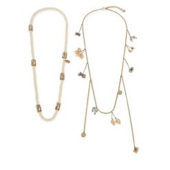 Zestaw naszyjników Weekend Max Mara. Żółte naszyjniki damskie Weekend Max Mara, złote. Za 859.99 zł.