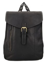 HIDE & STITCHES Skórzany plecak w kolorze czarnym - 25 x 32 x 12 cm rozmiar: onesize. Czarne plecaki HIDE & STITCHES, bez wzorów, z materiału. Za 252.99 zł.