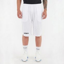 Białe oddychające szorty biegowe Cleveland. Białe spodenki sportowe damskie LEGEA, xs, bez wzorów, z poliesteru, do biegania. Za 84.00 zł.