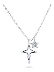 DI GIORGIO Srebrny naszyjnik z elementami ozdobnym - dł. 38 cm rozmiar: onesize. Szare naszyjniki damskie DI GIORGIO, z cyrkonią, srebrne. Za 78.47 zł.