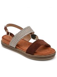 Sixth Sens Sandały w kolorze brązowym rozmiar: 36. Brązowe sandały damskie Sixth Sens, bez wzorów, z otwartym noskiem, bez obcasa, bez zapięcia. Za 100.99 zł.