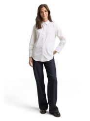 Tom Tailor Koszula w kolorze białym rozmiar: 40. Białe koszule damskie Tom Tailor, bez wzorów, z bawełny, bez kołnierzyka, bez ramiączek. Za 100.75 zł.