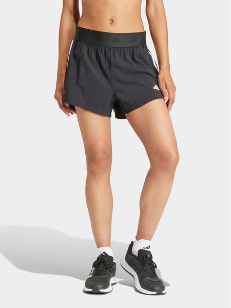 Adidas Szorty sportowe Hyperglam IT4665 Czarny Regular Fit. Czarne spodenki sportowe damskie Adidas, m, bez wzorów, z syntetyku, na fitness i siłownię. Za 99.99 zł.