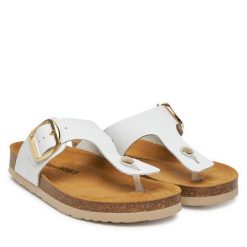 Japonki Dr. Brinkmann. Białe klapki damskie Dr. Brinkmann, bez wzorów, bez obcasa, bez zapięcia. Za 239.99 zł.