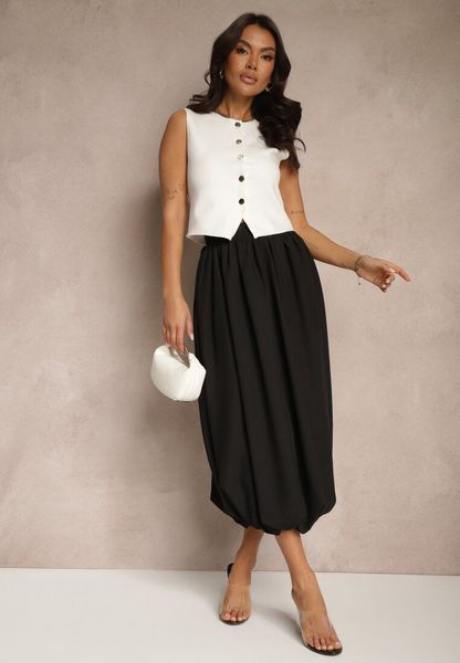 Czarna Spódnica z Wiskozą o Kroju Bombki Ennavin. Czarne spódnice damskie Renee, na co dzień, m, bez wzorów, z bawełny, eleganckie, maxi. Za 109.99 zł.