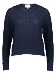 Pepe Jeans Sweter w kolorze granatowym rozmiar: M. Niebieskie swetry klasyczne damskie Pepe Jeans, m, z bawełny, bez kołnierzyka. Za 153.71 zł.