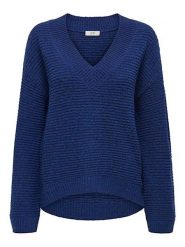 JDY Sweter w kolorze granatowym rozmiar: XL. Niebieskie swetry klasyczne damskie JDY, xl, ze splotem, bez kołnierzyka. Za 65.85 zł.