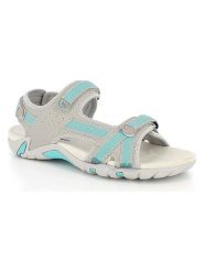 Kimberfeel Sandały "Jeannie" w kolorze szaro-turkusowym rozmiar: 39. Szare sandały damskie Kimberfeel, bez wzorów, z otwartym noskiem, bez obcasa, bez zapięcia. Za 165.99 zł.
