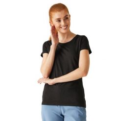 Koszulka damska Carlie. Czarne bluzki damskie Regatta, l, bez wzorów, sportowe, bez kołnierzyka, bez ramiączek. Za 113.50 zł.