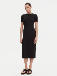 Calvin Klein Sukienka codzienna K20K208299 Czarny Slim Fit. Czarne sukienki damskie Calvin Klein, bez wzorów, z bawełny, bez ramiączek. Za 269.99 zł.