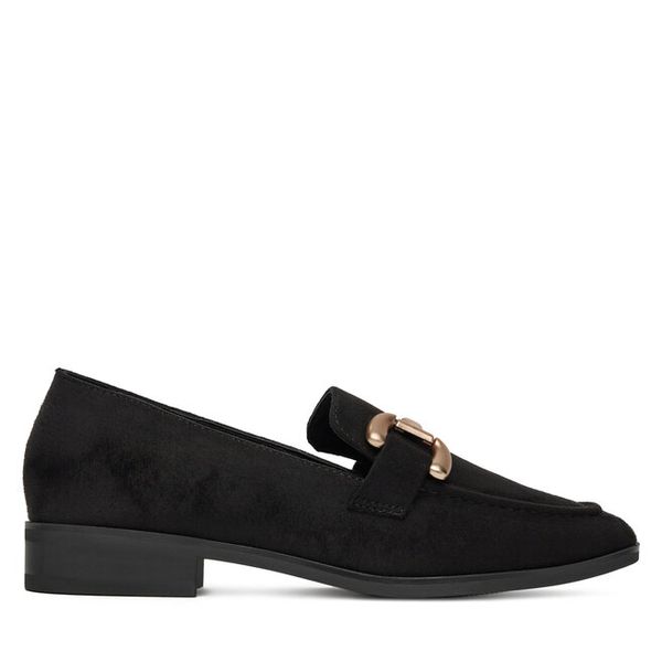 Mokasyny DeeZee. Czarne mokasyny damskie DeeZee, bez obcasa. Za 129.99 zł.