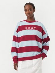 Roxy Bluza Strictly Stripes ERJFT05071 Bordowy Regular Fit. Czerwone bluzy damskie Roxy, s, bez wzorów, z bawełny, bez kaptura. Za 279.99 zł.