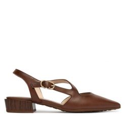 Czółenka Hispanitas. Brązowe czółenka damskie Hispanitas, bez wzorów, bez obcasa. Za 609.99 zł.