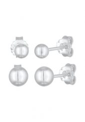 Elli Damskie kolczyki kulki w zestawie 2 sztuk ze srebra próby 925 Sterling Silver Kolczyki 1 ct. Szare kolczyki damskie Elli, srebrne. Za 143.99 zł.