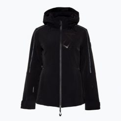 Kurtka narciarska damska EA7 Emporio Armani Ski Cortina Logo Toray. Czarne kurtki sportowe damskie EA7 Emporio Armani, l, bez wzorów, z elastanu, bez kaptura. Za 1,999.00 zł.
