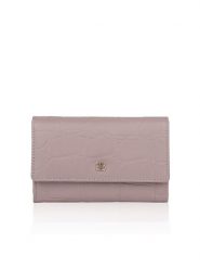 Bellicci Skórzany portfel "Velora" w kolorze fioletowym - 17 x 10 x 3 cm rozmiar: onesize. Różowe portfele damskie Bellicci, bez wzorów, z materiału. Za 100.99 zł.