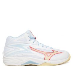 Buty halowe Mizuno. Białe obuwie sportowe casual damskie Mizuno, bez zapięcia. Za 319.99 zł.