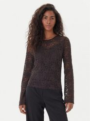 Vero Moda Bluzka Kanya 10336176 Brązowy Regular Fit. Brązowe bluzki damskie Vero Moda, xs, bez wzorów, z syntetyku, bez kołnierzyka, bez ramiączek. Za 139.99 zł.