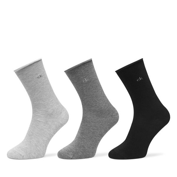 Skarpety długie Calvin Klein. Szare skarpetki damskie Calvin Klein, bez wzorów. Za 49.99 zł.