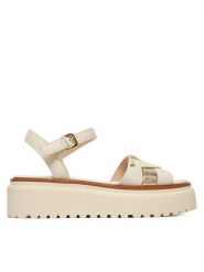 Liu Jo Sandały Bessie 01 SA6159 PX026 Biały. Białe sandały damskie Liu Jo, bez wzorów, ze skóry, bez obcasa, na koturnie, bez zapięcia. Za 559.99 zł.