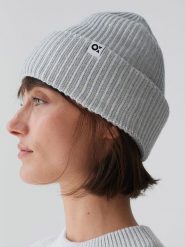 OPUS Czapka beanie w kolorze szarym rozmiar: onesize. Szare czapki damskie Opus, bez wzorów, z materiału. Za 79.03 zł.