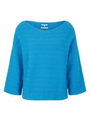 Tom Tailor Sweter w kolorze niebieskim rozmiar: M. Niebieskie swetry klasyczne damskie Tom Tailor, m, z bawełny, bez kołnierzyka. Za 114.44 zł.