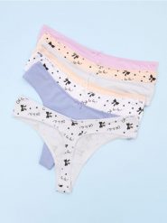 Bawełniane stringi 7 pack - wielobarwny. Stringi Sinsay, bez wzorów, z bawełny. Za 35.99 zł.