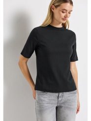 Cecil Koszulka w kolorze czarnym rozmiar: 36. Czarne koszulki damskie Cecil, bez wzorów, z bawełny, bez kołnierzyka, bez ramiączek. Za 83.62 zł.