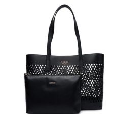 Torebka Guess. Czarne shopper bag Guess, bez dodatków. Za 679.99 zł.