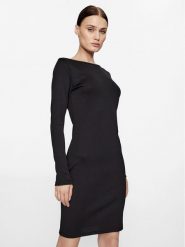 Hugo Sukienka codzienna Naretha 50498632 Czarny Slim Fit. Czarne sukienki damskie Hugo, bez wzorów, z syntetyku, bez ramiączek. Za 679.00 zł.