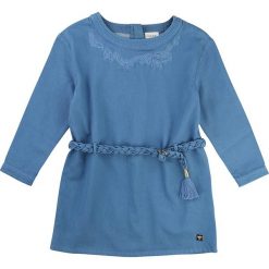 Sukienka w kolorze niebieskim. Niebieskie sukienki dziewczęce Billieblush & Billybandit, w paski, z tkaniny. W wyprzedaży za 129.95 zł.