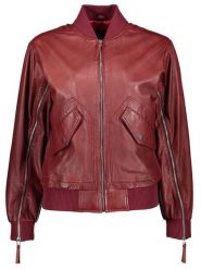 Apple of Eden Skórzana kurtka w kolorze bordowym rozmiar: 40. Czerwone kurtki damskie Apple of Eden, bez wzorów, ze skóry, bez kaptura. Za 417.70 zł.