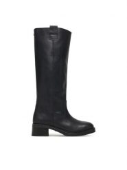 Steve Madden Kozaki Banner SM11003092 Czarny. Czarne kozaki damskie Steve Madden, ze skóry, bez obcasa, na płaskiej podeszwie, bez zapięcia. Za 689.99 zł.