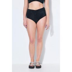 Damskie dół od bikini drapowanie efekt brokatu. Czarne bikini Ulla Popken, bez wzorów, z elastanu. Za 125.99 zł.