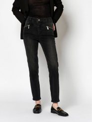 Rosner Dżinsy "Audrey" - Skinny fit - w kolorze czarnym rozmiar: 42/L30. Czarne jeansy damskie Rosner, z podwyższonym stanem. Za 187.07 zł.