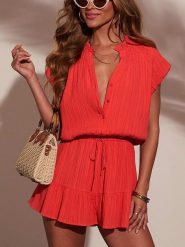 LA Angels Kombinezon w kolorze czerwonym rozmiar: S. Czerwone kombinezony damskie LA Angels, s, bez wzorów, bez kołnierzyka, bez ramiączek. Za 153.34 zł.