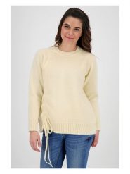 Alife and kickin Sweter "Dalila" w kolorze kremowym rozmiar: M. Brązowe swetry klasyczne damskie Alife and Kickin, m, bez kołnierzyka. Za 65.85 zł.