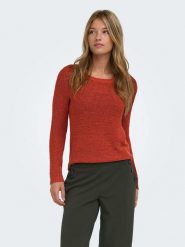 ONLY Sweter w kolorze pomarańczowym rozmiar: XS. Pomarańczowe swetry klasyczne damskie Only, xs, bez kołnierzyka. Za 85.45 zł.