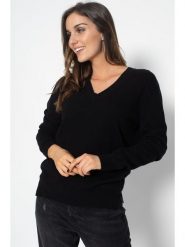 Perfect Cashmere Kaszmirowy sweter "Kalie" w kolorze czarnym rozmiar: XXL. Czarne swetry klasyczne damskie Perfect Cashmere, xxl, z kaszmiru, bez kołnierzyka. Za 441.45 zł.