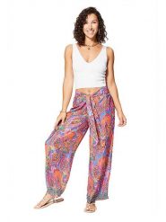 Aller Simplement Spodnie w kolorze różowo-niebieskim rozmiar: 34-40. Różowe spodnie materiałowe damskie Aller Simplement, bez wzorów, z materiału. Za 56.99 zł.