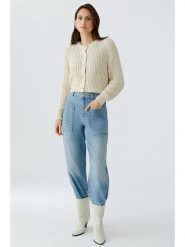 Oui Kardigan w kolorze kremowym rozmiar: 36. Brązowe kardigany damskie Oui, bez wzorów, ze splotem. Za 295.99 zł.