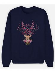 WOOOP Bluza "Spring Deer" w kolorze granatowym rozmiar: M. Niebieskie bluzy damskie Wooop, m, bez wzorów, bez kaptura. Za 100.99 zł.