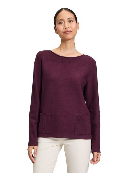 Betty Barclay Sweter w kolorze ciemnofioletowym rozmiar: 38. Różowe swetry klasyczne damskie Betty Barclay, ze splotem, bez kołnierzyka. Za 130.99 zł.